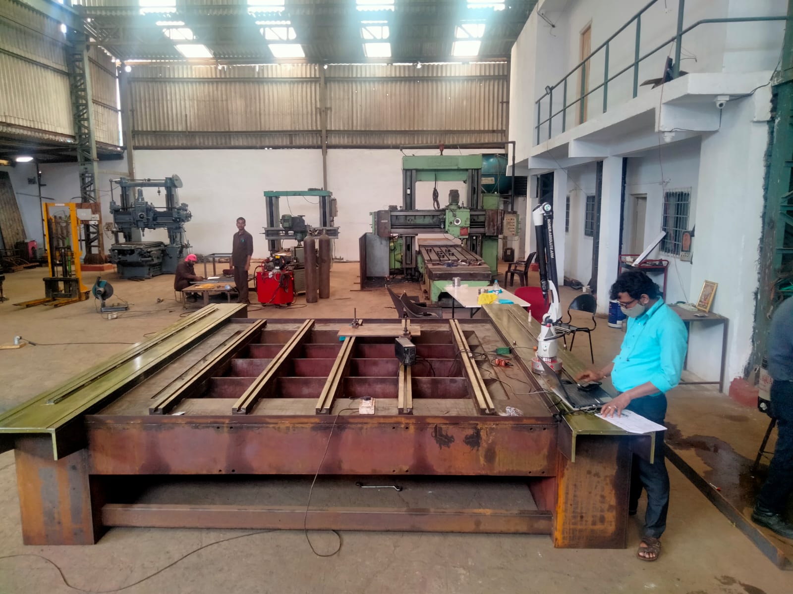 Laser cutting machine base